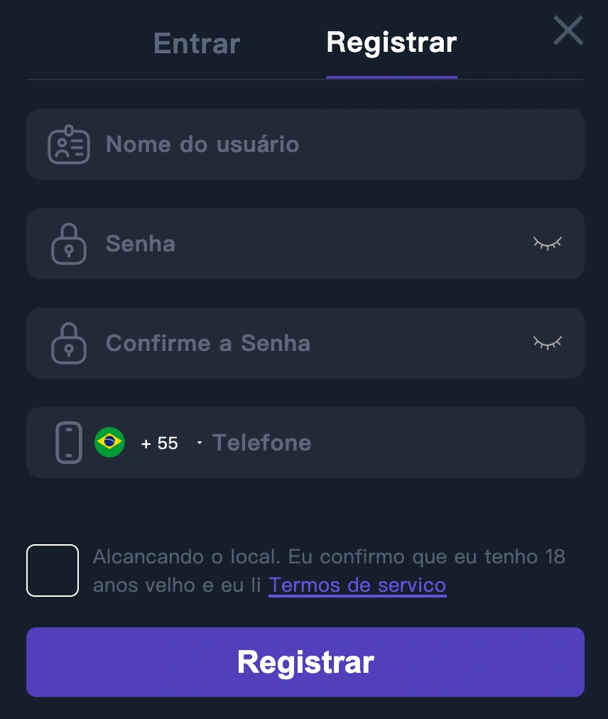 registro e login